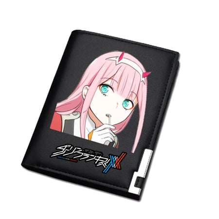 darling in the franxx women long coin purse pu leather short wallet zero two id card holder cartoon money bag girls carteira buy darling in the franxx women long coin purse