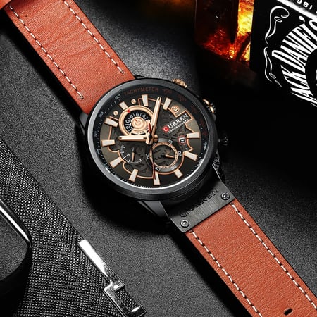 Curren watch leather clearance