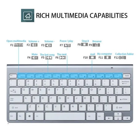 Color : Black Teclado inalambrico N5903 2.4GHz Mini Wireless Keyboard with Touchpad & USB Mini Receiver Black Size: 127 x 134 x 25mm 