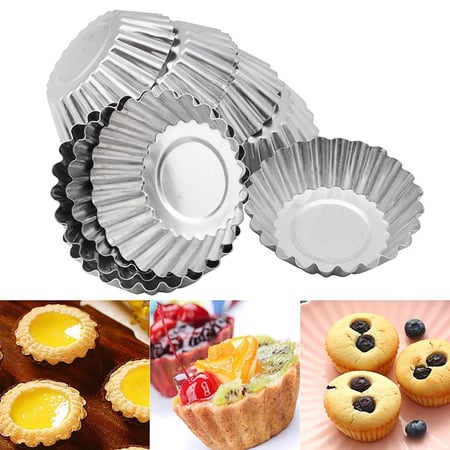 100pcs Egg Tart Aluminum Cupcake Cake Cookie Mold Lined Mould Tin Baking Tool H 100pcs Egg Tart Aluminum Cupcake Cake Cookie Mold Lined Mould Tin Baking Tool H