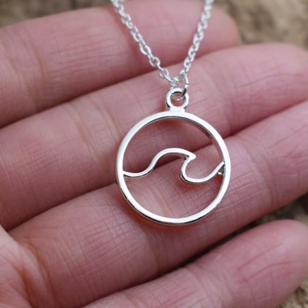 New Simple Wave Beach Necklace Sweater Chain Sea Island Pendant Alloy Fashion New Simple Wave Beach Necklace Sweater Chain Sea Island Pendant Alloy Fashion