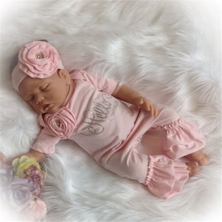 Newborn Infant Baby Girl Romper Headband Bodysuit Outfit Jumpsuit Clothes Set