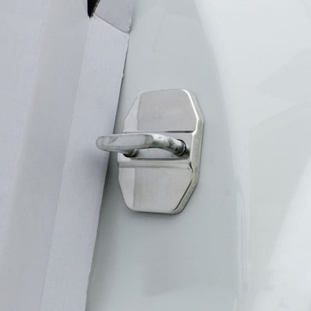 Stainless Steel Car Door Lock Cover Decor Sticker For Benz E C E260L GLK ML GLA 