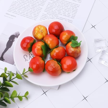 1pc 8cm DIY fake artificial tomato bunch simulated cherry tomato fruit model Red 