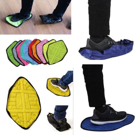 Reusable Step in Sock Portable Auto-Package Overshoes Waterproof Shoe Covers NEW 