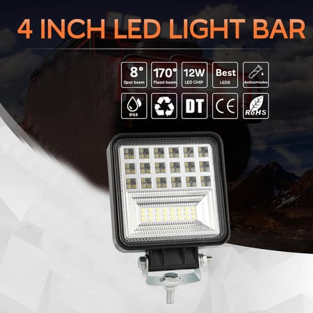 1pc LED Work Light Bar Flood Spot Beam Offroad 4WD SUV Driving Fog Lamp Light