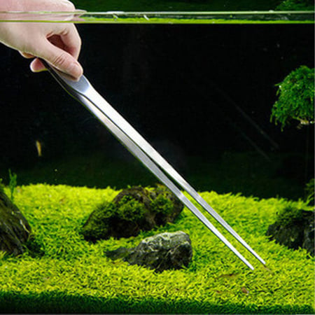 27CM Aquarium Plant Reef Tank Long Straight Tweezer Clip Scissor Stainless Steel 
