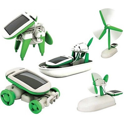 6 in1 Solar Kit Educational Robotics 6 Toys Car Plane Boat Windmill AirPlane DIY 