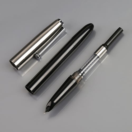 Luxury Quality 801 Stainless steel Student School fine Nib Fountain pen New 