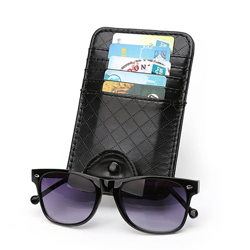 Car Auto Sun Visor Point Pocket Organizer Pouch Bag Card Glasses Storage Holder