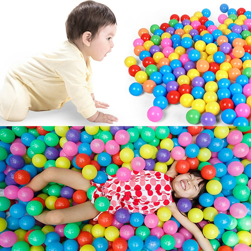 100 Pcs 7cm Diameter Colorful Soft Plastic Ocean Fun Balls for Baby Kids Pit Balls Tent Swim Pit Toys