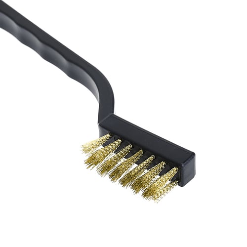 New 3 pcs Mini Wire Brush Set Steel Brass Cleaning Polishing Detail Metal Brush 