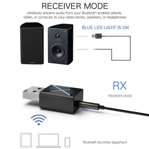 Bluetooth Transmitter Receiver Stereo Audio Music Adapter For TV PC Tablet MP3