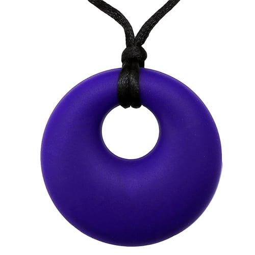 Silicone No BPA Mom Pendant Necklace Teething Nursing Baby Teether Chewable Ring 