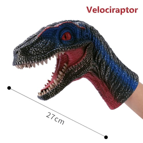RG-FA Dinosaur Animal Soft Hand Puppet Rubber Realistic Jurassic Dinosaur Toys Shark Puppet Boy Toy Kids