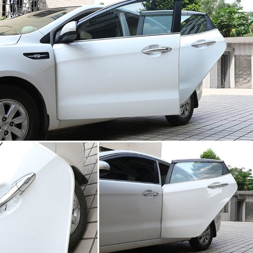 Universal White For 500 Door Sill Protector Strips,Carbon Car Sticker Protector Anti Abrasion Scratch Entry Guard Scuff Plate Door Guard