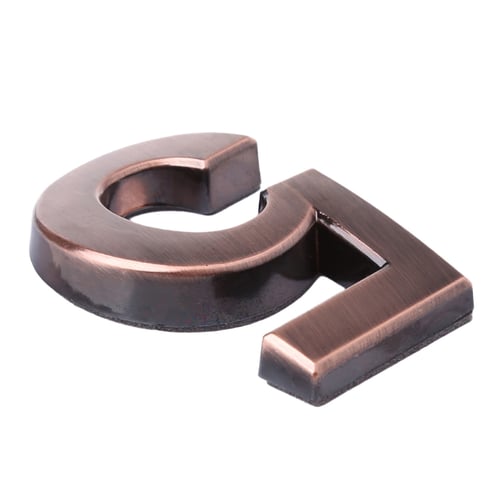 Adhesive 0-9 Door Numbers House Customized Address Sign ABS Plastic Bronze Self 