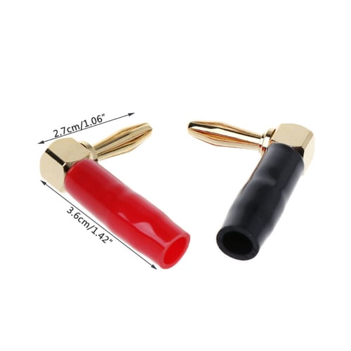 2x Copper 4mm Banana Speaker Jack Female Socket Test Connector Adapter Black Red 