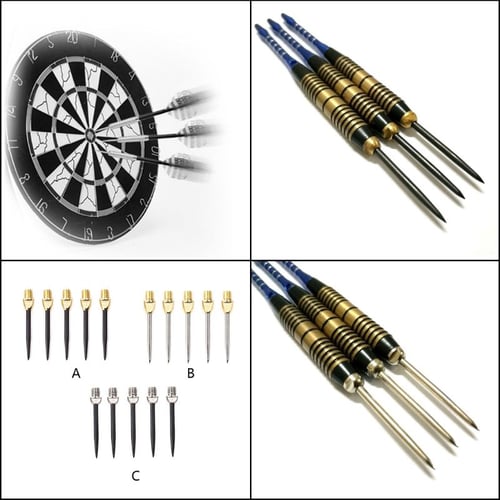 6PCS Professional Competition Steel Needle Tip Darts Sets Tungsten Barrel Shaft 