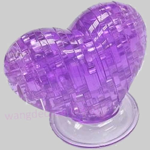 3D Furnish Heart  Shape Jigsaw DIY Puzzle IQ Gadget Development Toy Gift Decor 