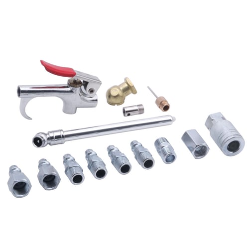NEW 14Pcs Air Tool Compressor Nozzle Blow Gun Pneumatic Cleaning Accessory Kit 
