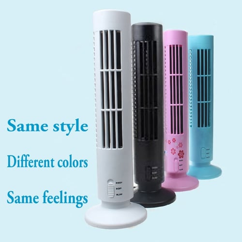 Mini Portable USB Cooling Air Conditioner Purifier Tower Bladeless No Leaf Fan 