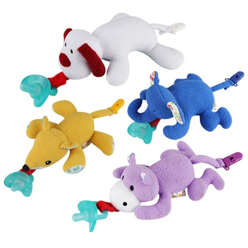 Baby Nipple Toys Pacifier Clips Lovely Stuffed Animals Hang Feeding Holder Plush 
