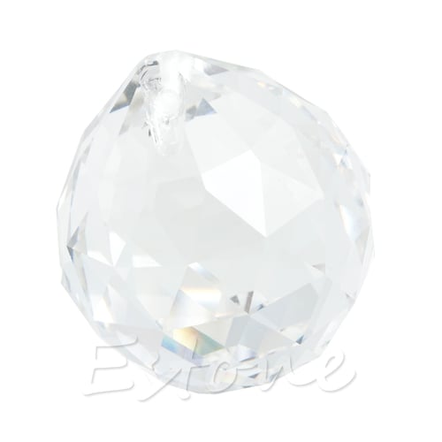 Clear Crystal Feng Shui Lamp Ball Prism Rainbow Sun Catcher Wedding Decor 