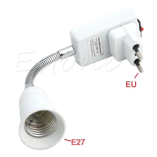 E27 LED Light Bulb Lamp Holder Flexible Extension Adapter Converter Screw Socket 