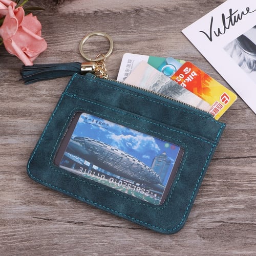 Faux Leather Mini Tassel Pendant Women Lady Card Holder Coin Purse Wallet Case Faux Leather Mini Tassel Pendant Women Lady Card Holder Coin Purse Wallet Case