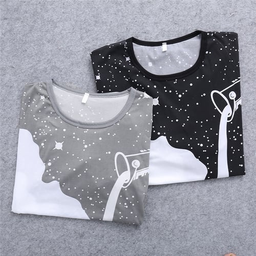 Men Tops Summer Pullover Short Sleeve O-neck Star Milk Print T-shirt 2018 HOT 6A 