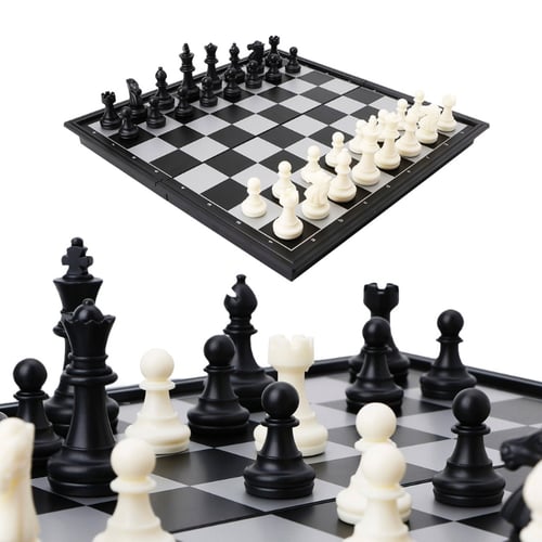 Tournament Chess Set Portable Travel Magnetic Folding Board Box Gift Kids Toy 
