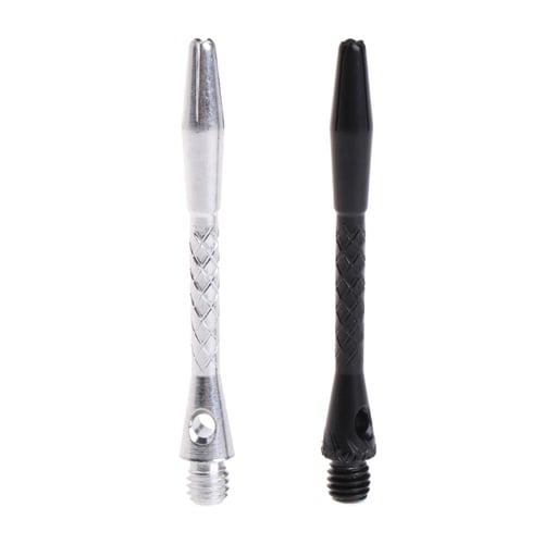 12X 5cm Aluminium Alloy Screw Dart Shaft Silver Black Darts Stems Replacemen6ON 