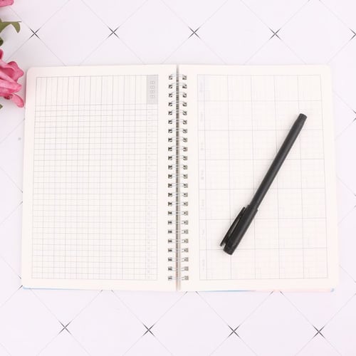 A6 Journal Notepad Spiral Book Coil Notebook To-Do Lined Dot Blank Grid Paper LE 