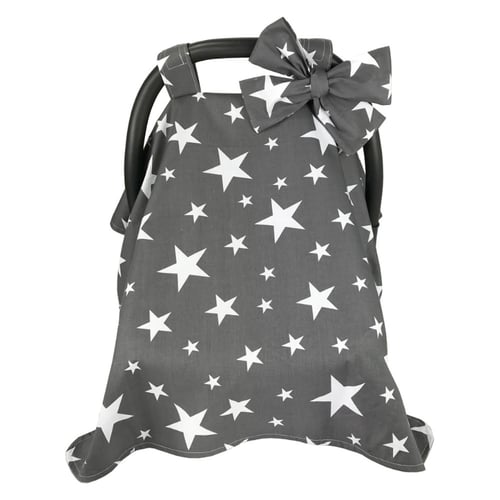 Cotton Baby Car Seat Canopy Cover Infant Children Stripes Stars Carseat Covers 