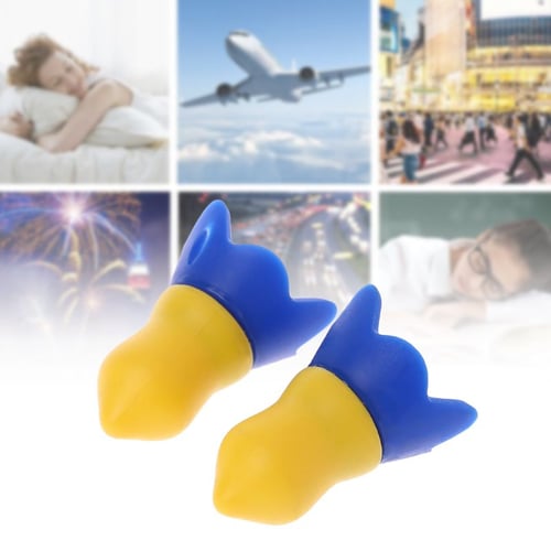 1Pair Noise Cancelling Hearing Protection Earplugs Reusable Silicone Ear plugs# 