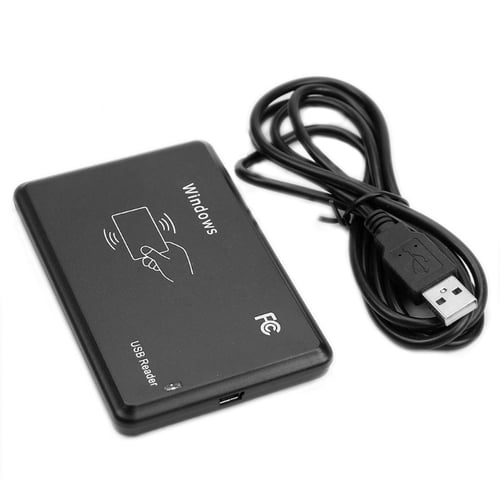 125Khz USB RFID Contactless Proximity Sensor Smart ID Card Reader EM4100 Black 