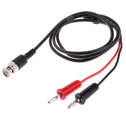 BNC Q9 to Dual 4mm Stackable Banana Plug with Socket Test Leads Probe cable 1m 