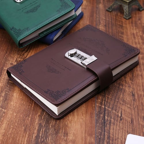 Leather Diary Notebook Vintage Journal Blank Hard Cover Sketchbook Paper UK 