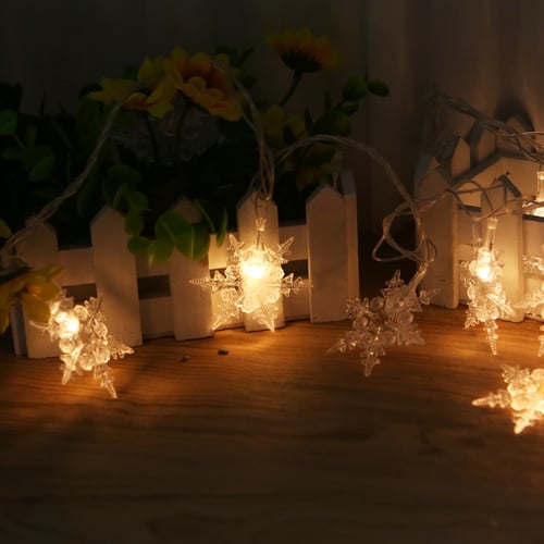 5M 220V 40 LED Snowflake Decorative String Light New Year Party Holiday Xmas 