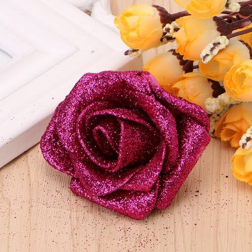 10X Colourfast Foam Roses Artificial Flowers Party Wedding Bouquet Home Decor 