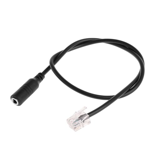 3.5mm Smartphone Headset Jack to RJ9/RJ10 Headset Office Phone Adapter Cable 
