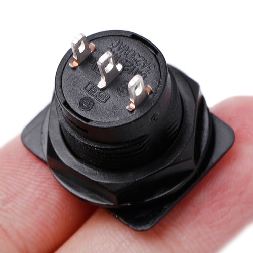 1Pcs R13-402 3Pin 2Position Black ON-ON  Maintained SPDT Round Toggle Switch 