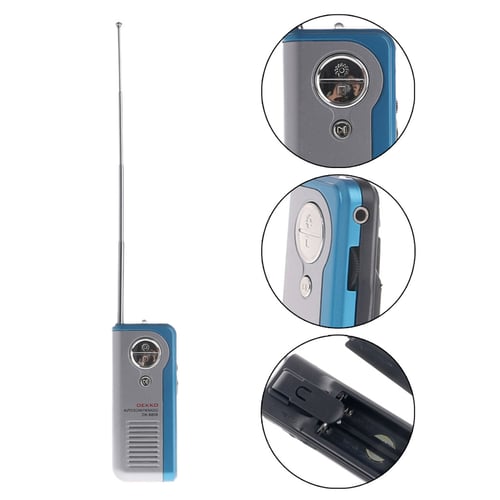 Mini Portable Auto Scan FM Radio Receiver Clip Flashlight Earphone FM 87-108MHz 