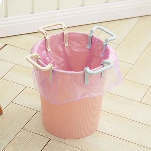 Garbage Bag Holder Practical Waste Basket Clamp Rubbish Anti-Slip Fixation Clip 