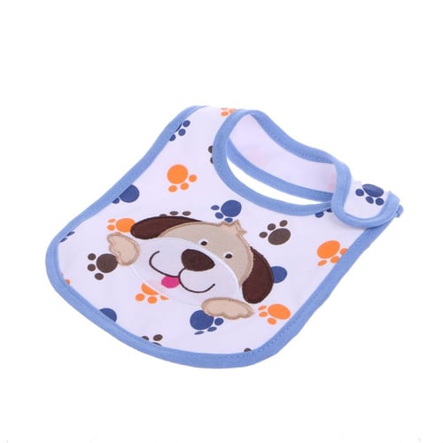 Cute Cartoon Baby Cotton Bib Kids Infant Lunch Apron Soft Triangle Saliva Towel 