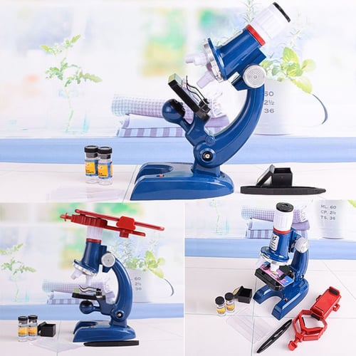100X-1200X Biological Microscope Kit w/ Mobile Holder Phone Educational Toy Gift 