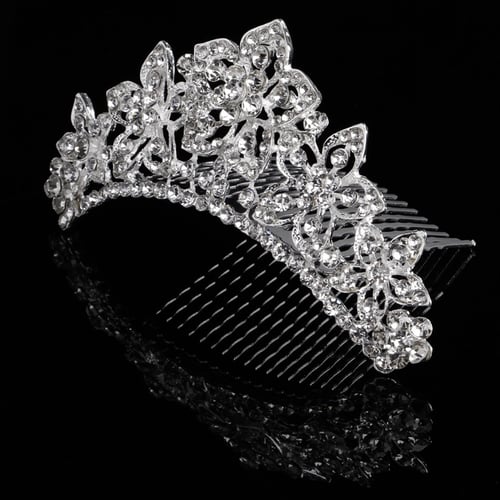 Wedding Bridal Crystal Rhinestone Hair Headband Crown Comb Tiara Prom Pageant 