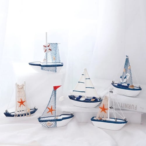 Wooden Boat Model Mediterranean Sailing Ship Art Craft Brand new High quality 