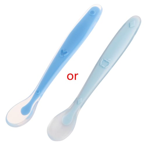 Baby Soft Silicone Feeding Spoon Lovely Flatware Tableware Gift For Kids 